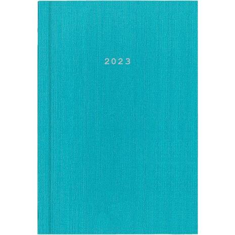 Ημερολόγιο ημερήσιο δετό Next Fabric 17x25cm 2023 γαλάζιο